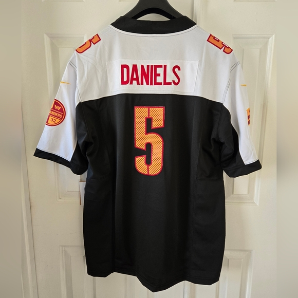 Jayden Daniels #5 Black White Jersey Men - Picture 4 of 5